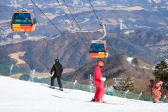 Yongpyong Resort (Full-day skiing):The ski resort's sightseeing gondola travels above the slopes, allowing for scenic views even without skiing.